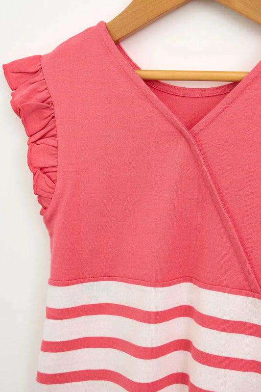Sailor dress with ruffles on the sleeve
