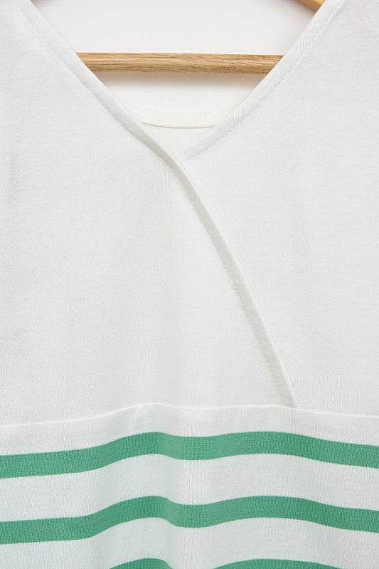 Sailor dress with ruffles on the sleeve
