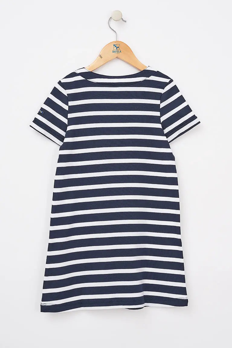 Striped cotton sailor dress