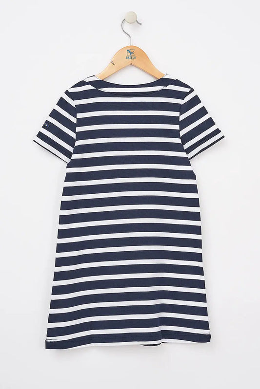 Striped cotton sailor dress