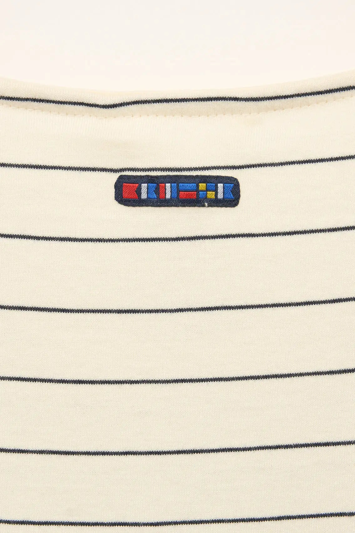Fine stripe cotton midi dress