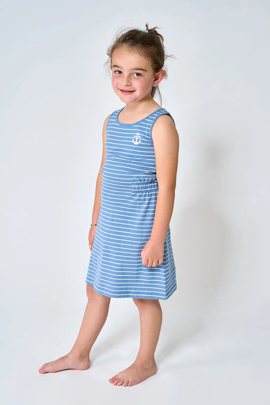 Vestido de tirante a rayas 100% algodón