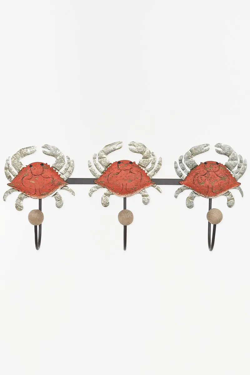 Perchero cangrejos de madera y metal Batela