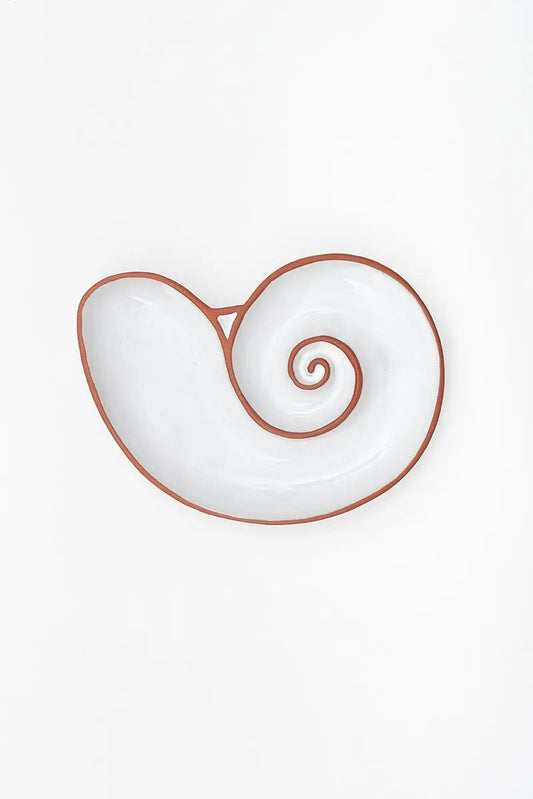 Set de 2 recipientes de cerámica con forma de concha (Grande) Batela