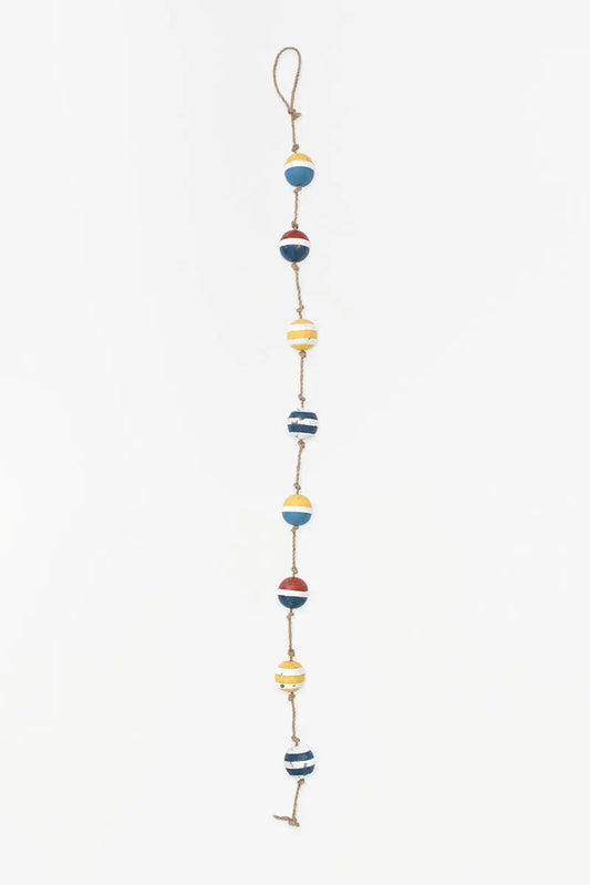 Guirnalda compuesta por ocho boyas de madera - D2245 Decoración Náutica Batela