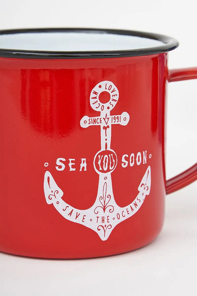 Taza grande de metal ancla Batela