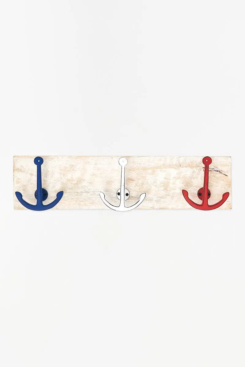 Perchero triple de anclas en tres colores - D805 Batela