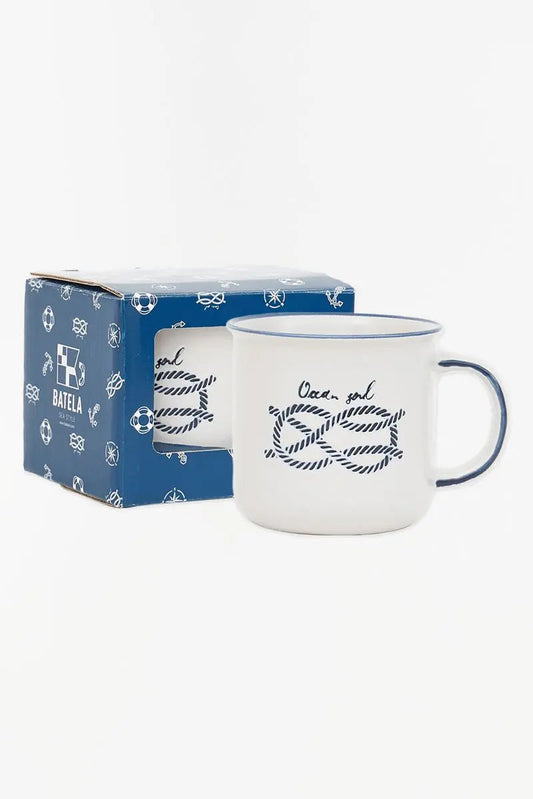 Taza 'Nudo marinero' cerámica Batela