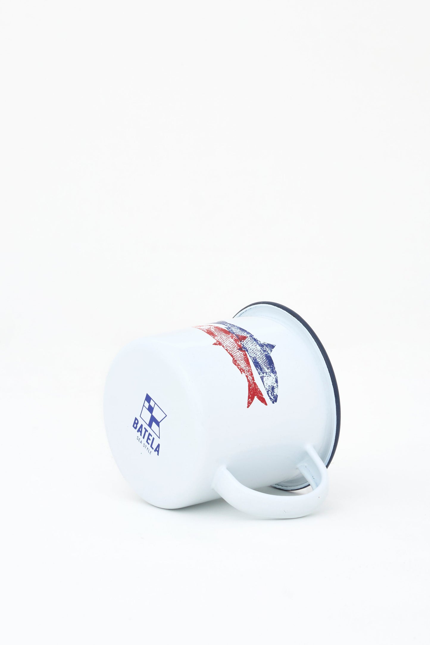 Set de 4 tazas esmaltadas con pez