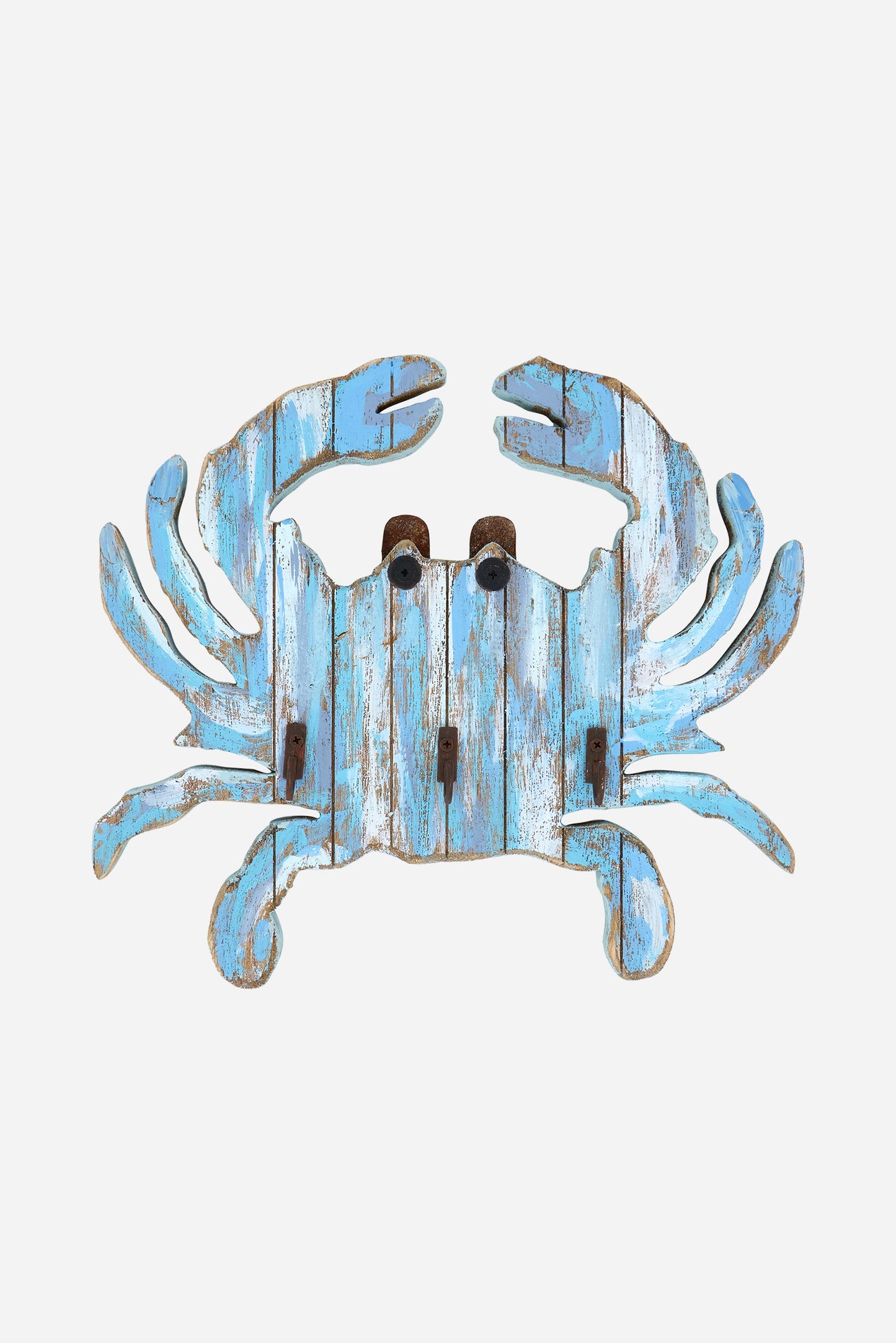 Portallaves de madera con forma de cangrejo