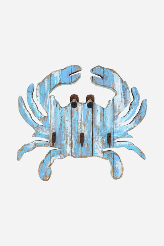 Portallaves de madera con forma de cangrejo