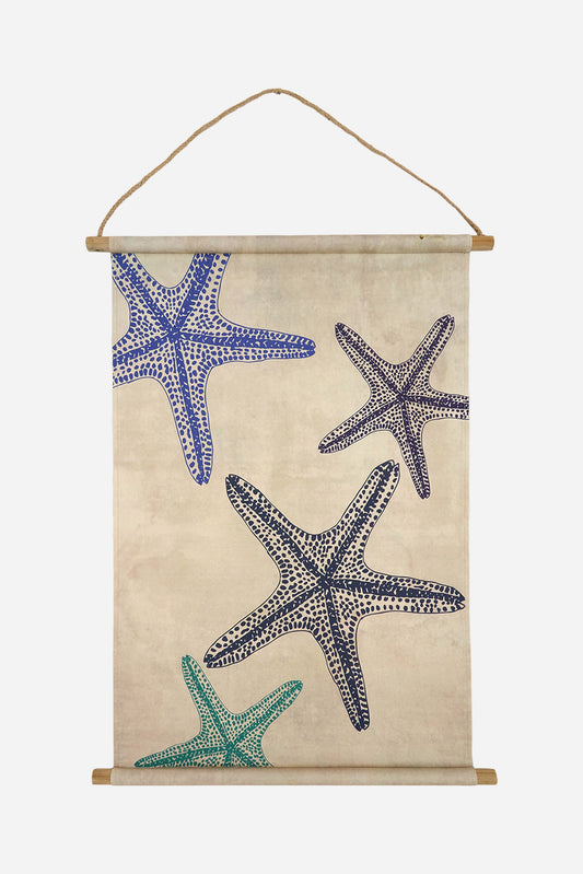 Decorative wall tapestry with starfish
