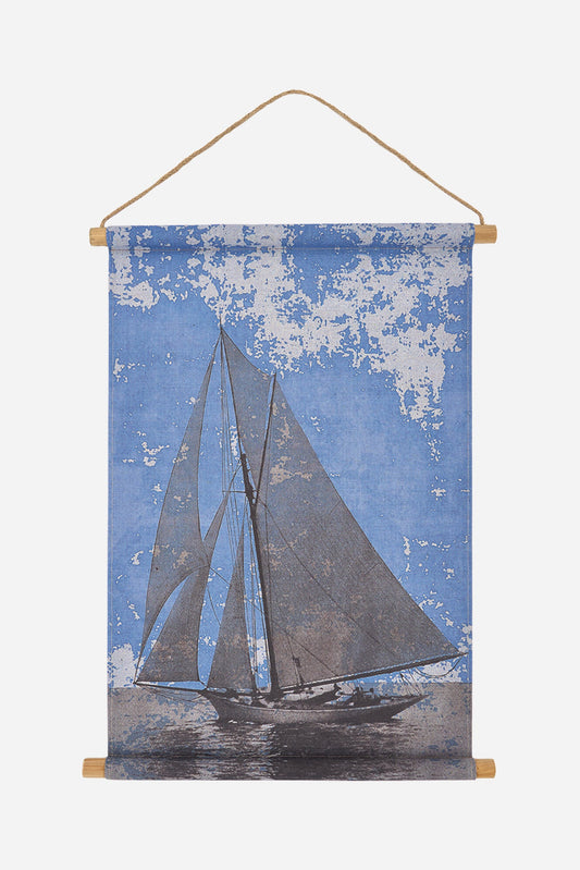 Classic Sailboat Wall Hanging Decorative Tapestry
