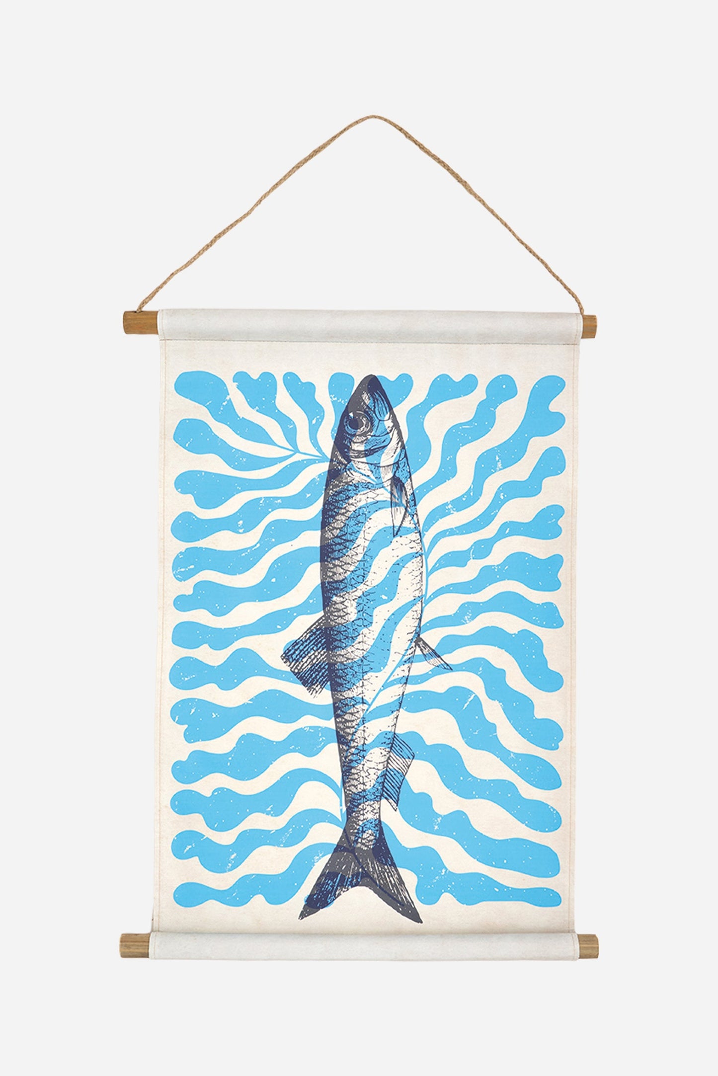 Nautical decorative print with fish