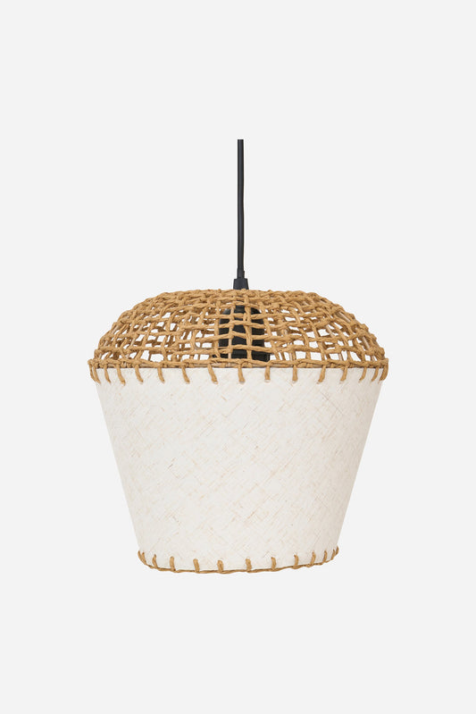 Lámpara de techo de cuerda y papel