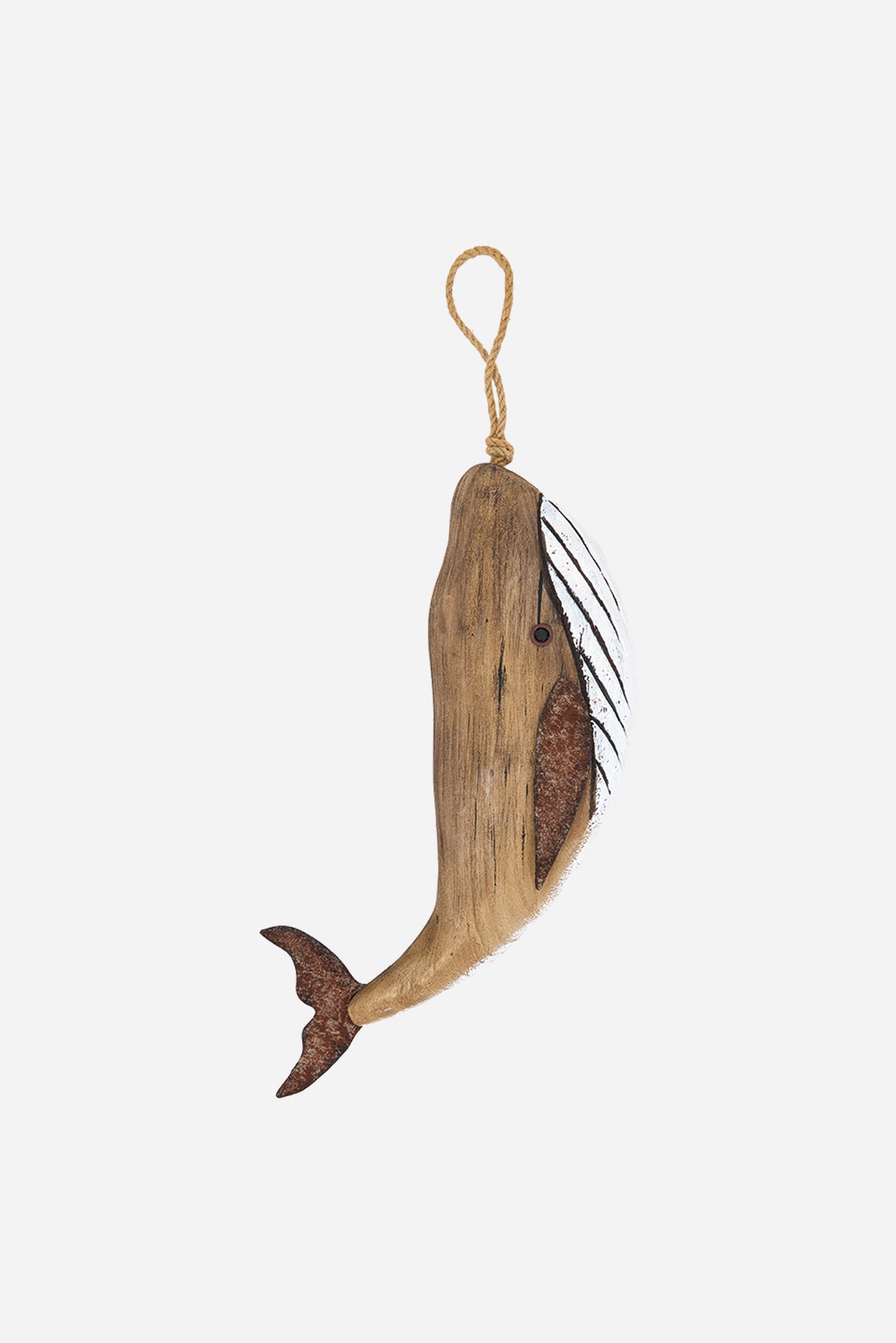 Wooden whale decorative pendant