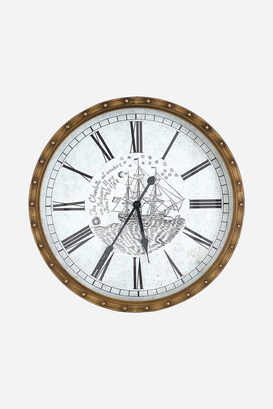 Reloj de pared náutico de aluminio