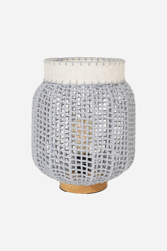 Lámpara de mesa con forma de red de algodón