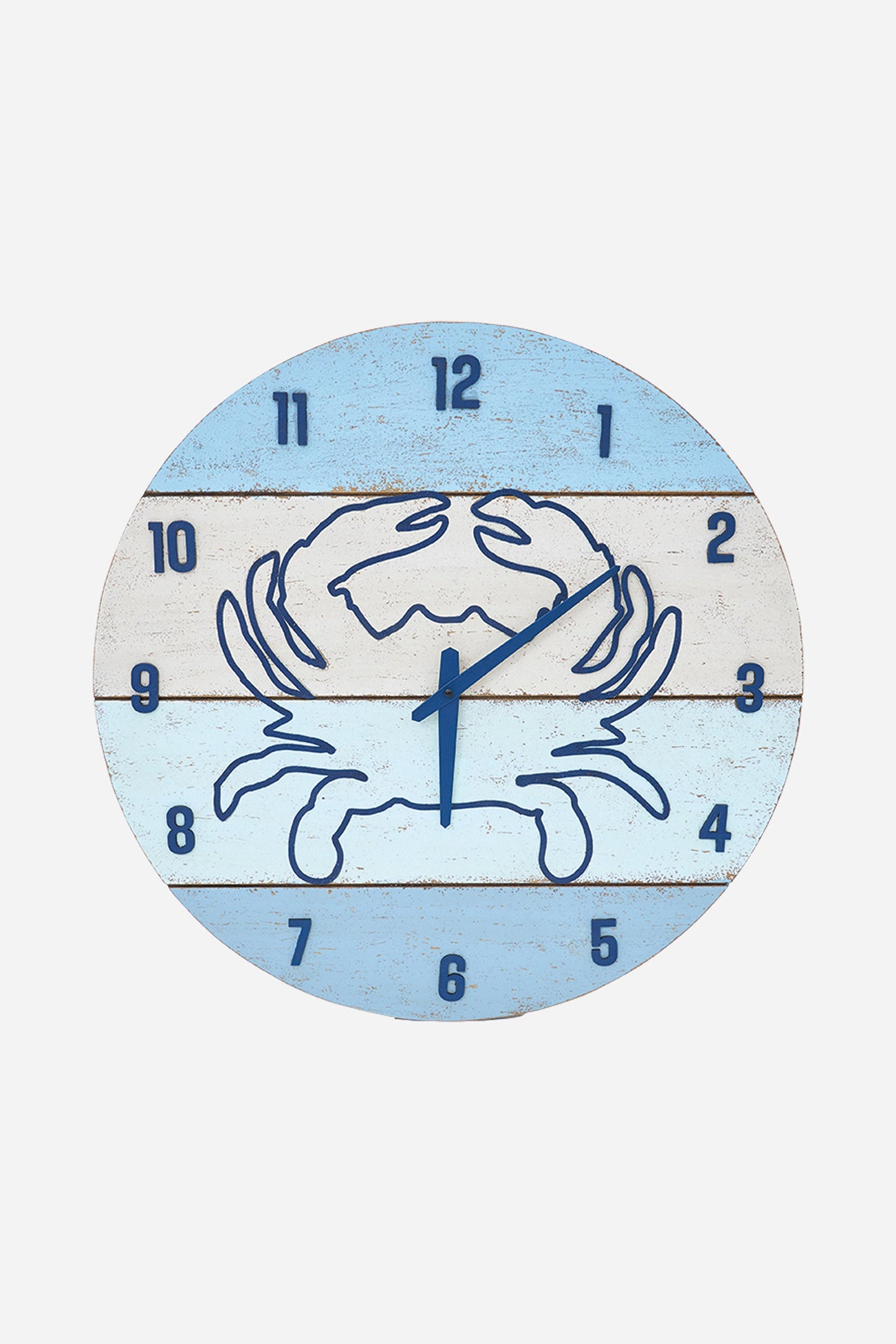 Reloj de pared de madera con cangrejo