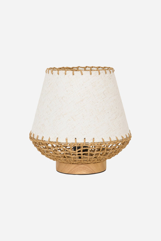 Lámpara de mesa de cuerda y papel