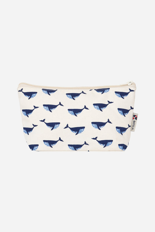 Trousse de toilette en coton avec baleines