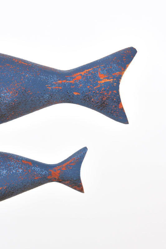 Figura decorativa peces de madera