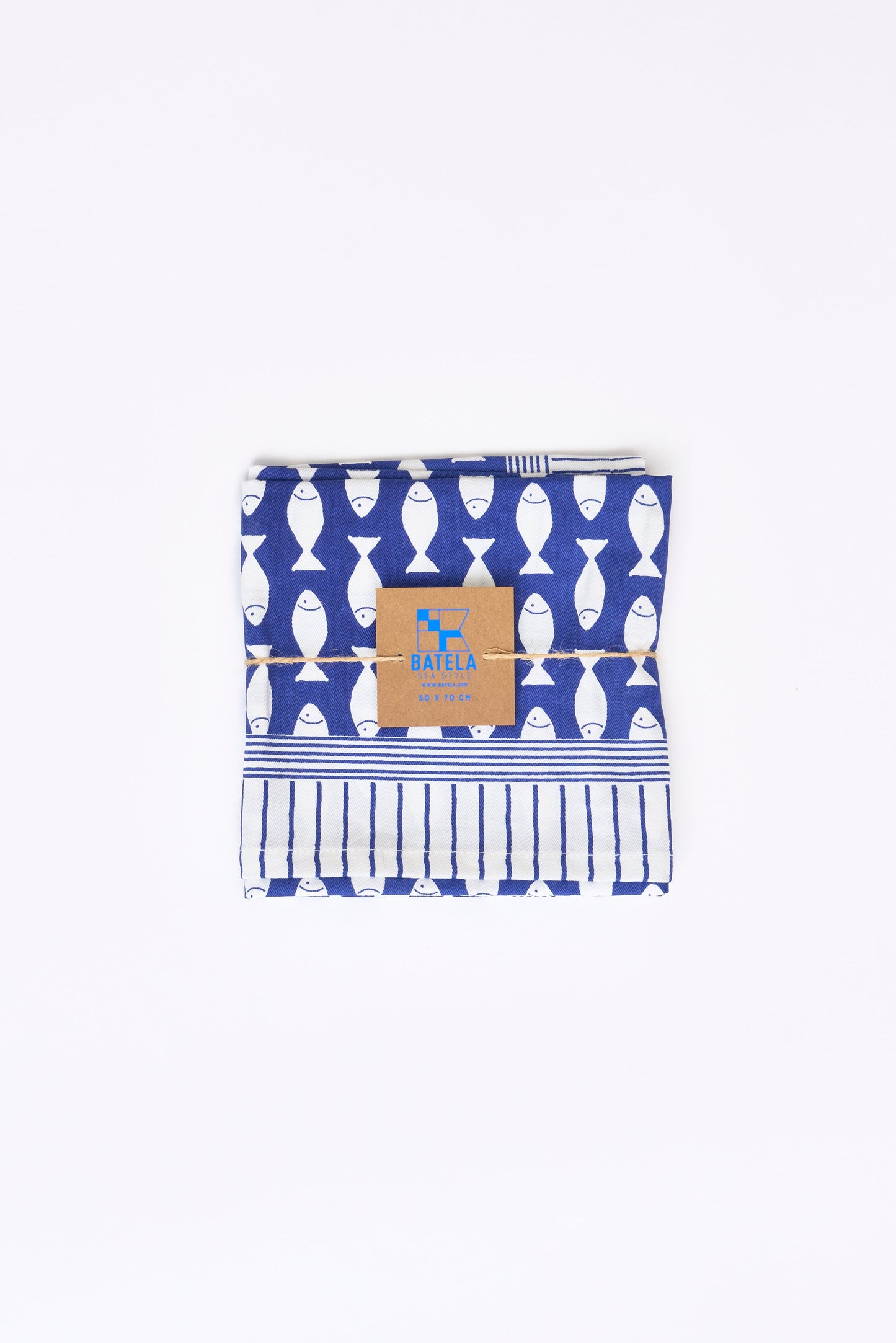 Paño de cocina de algodón con peces