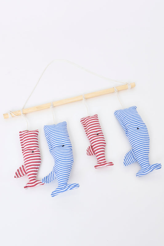 Móvil de ballenas de algodón