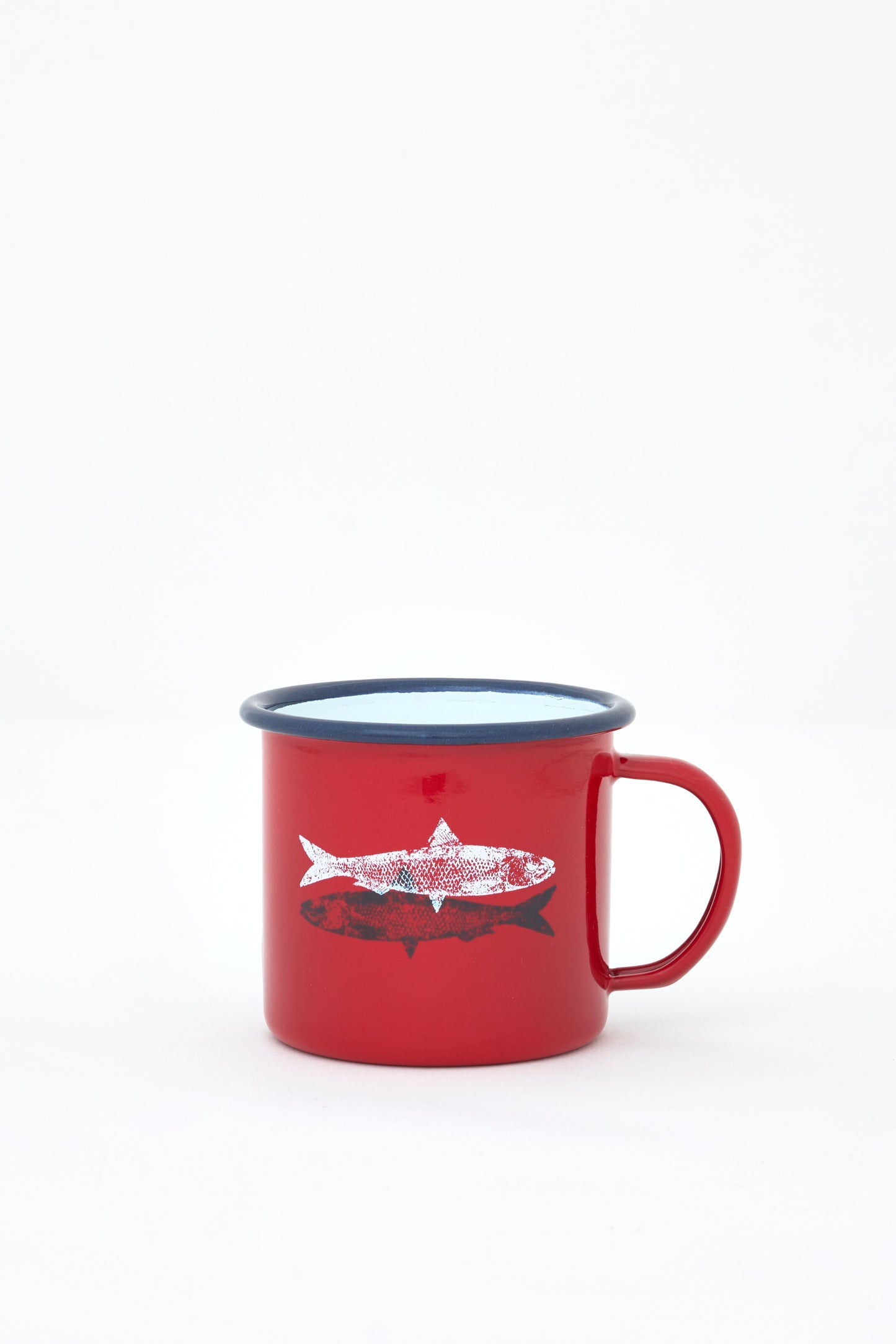 Set de 4 tazas esmaltadas con pez