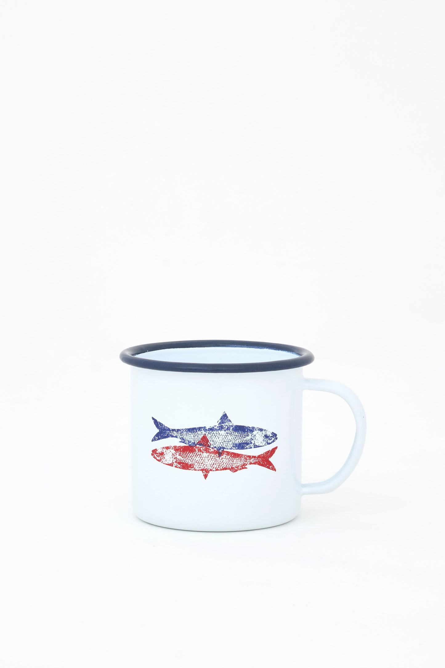 Set de 4 tazas esmaltadas con pez