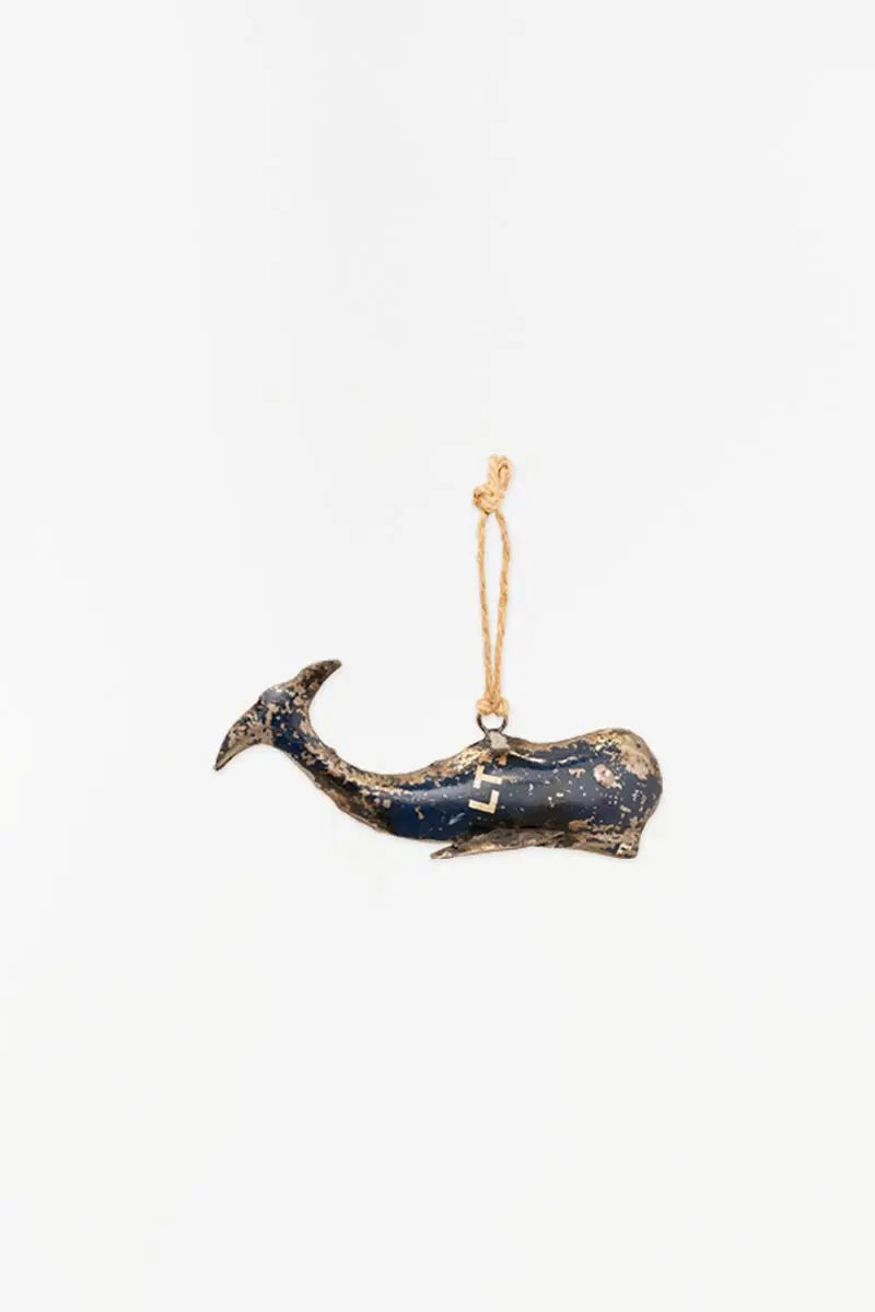 Colgante ballena en chapa reciclada bidones - D7074 Batela