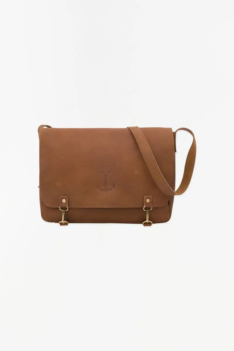 Bolso messenger de piel - D6940 Decoración Náutica Batela