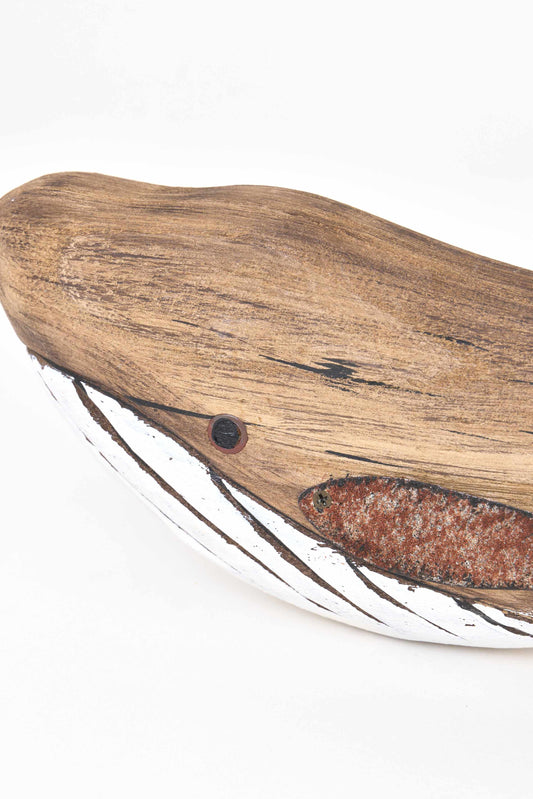 Wooden whale decorative pendant