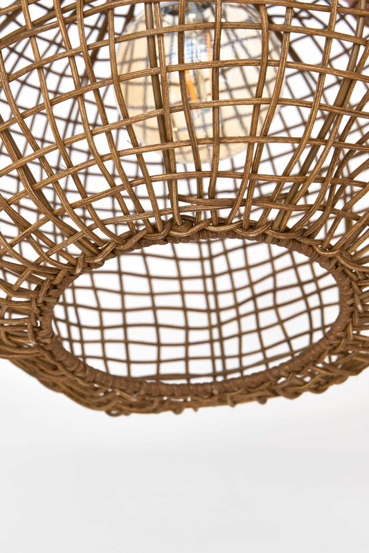 Lámpara de techo de ratán