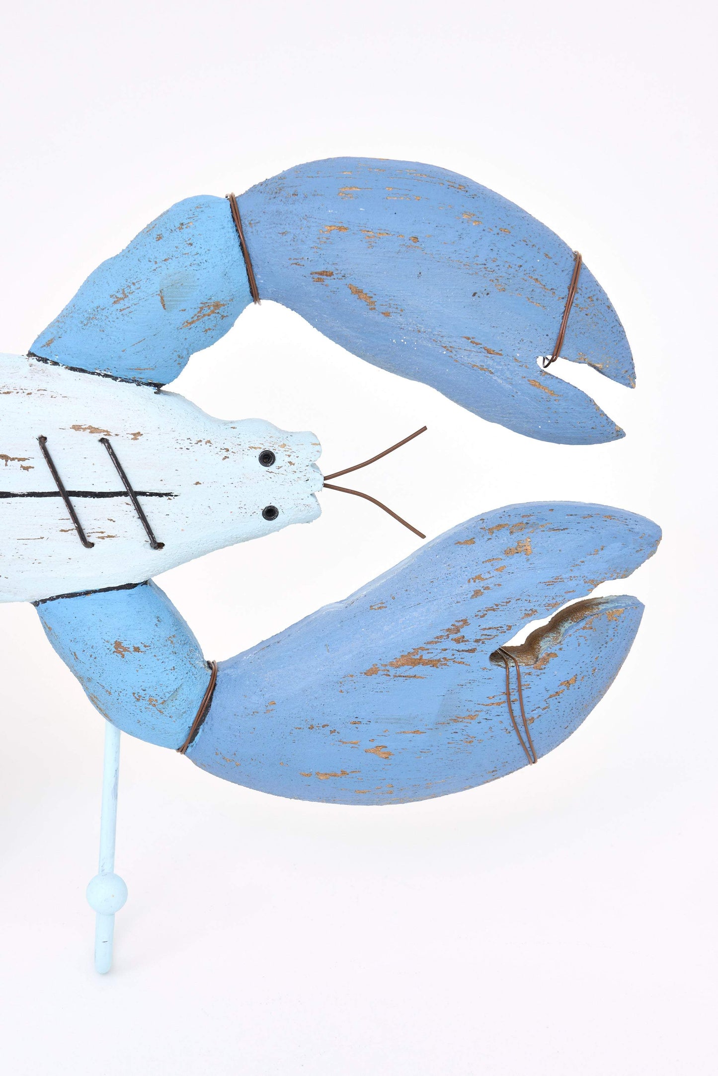 Perchero de madera con forma de langosta