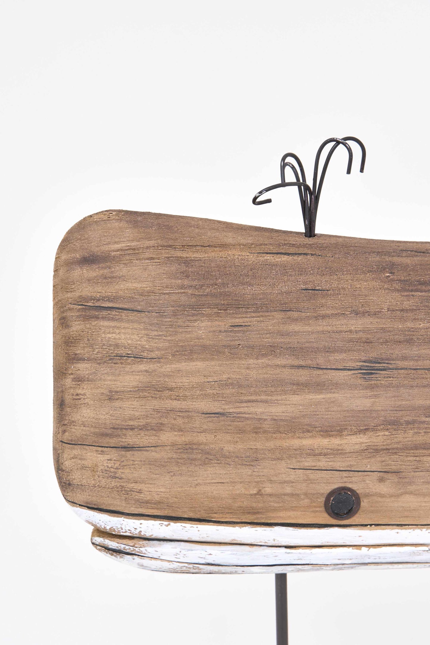 Decorative wooden whale coat rack