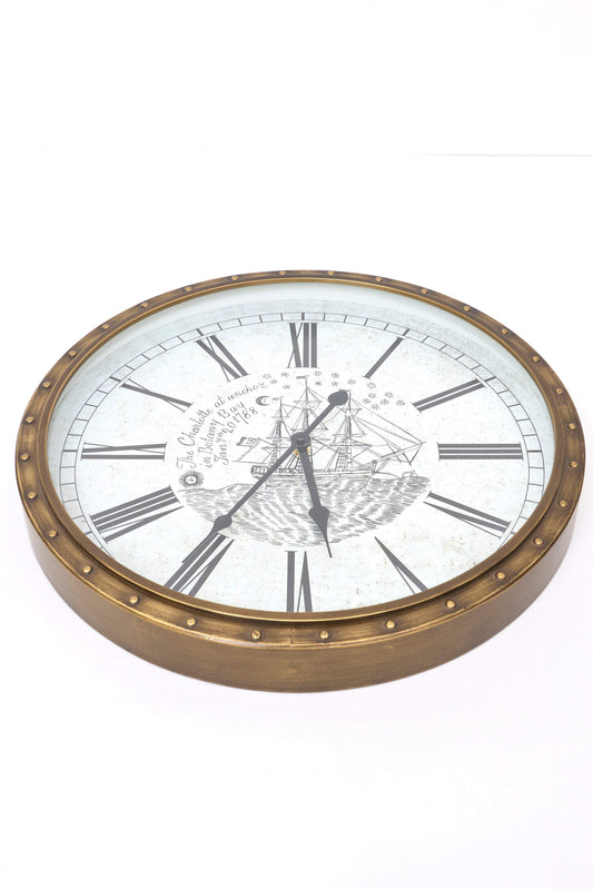 Reloj de pared náutico de aluminio