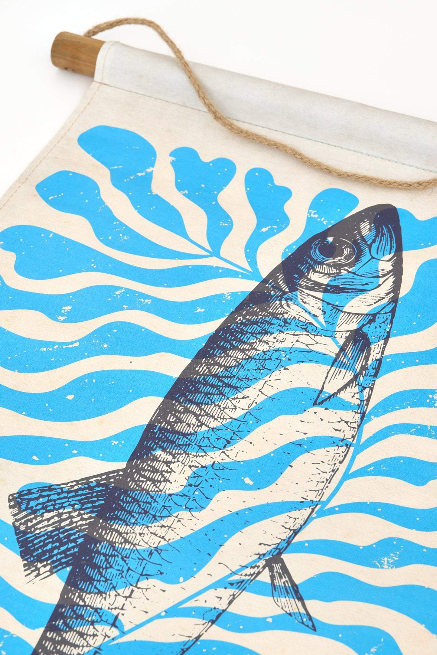 Nautical decorative print with fish