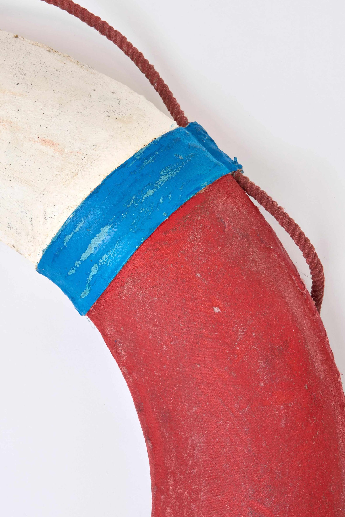 Salvavidas decorativo con acabado envejecido