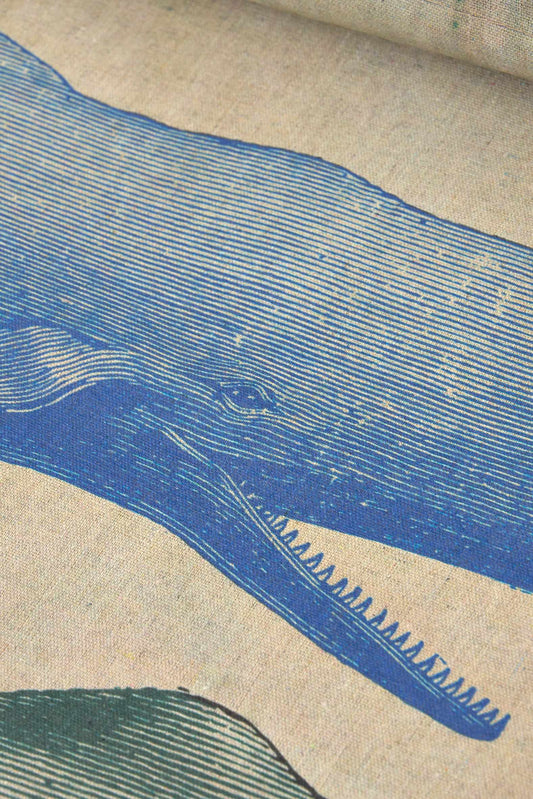 Decorative wall tapestry with whales