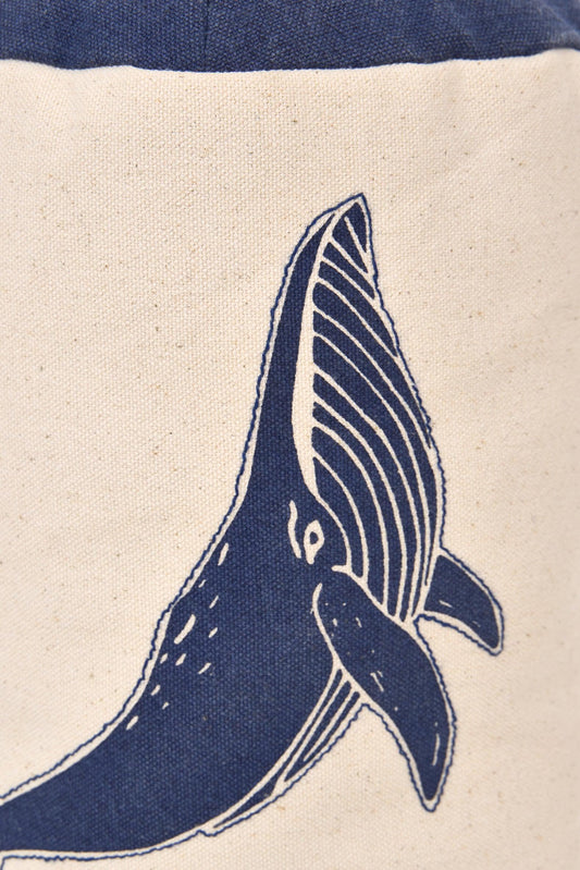 Cotton doorstop with whale