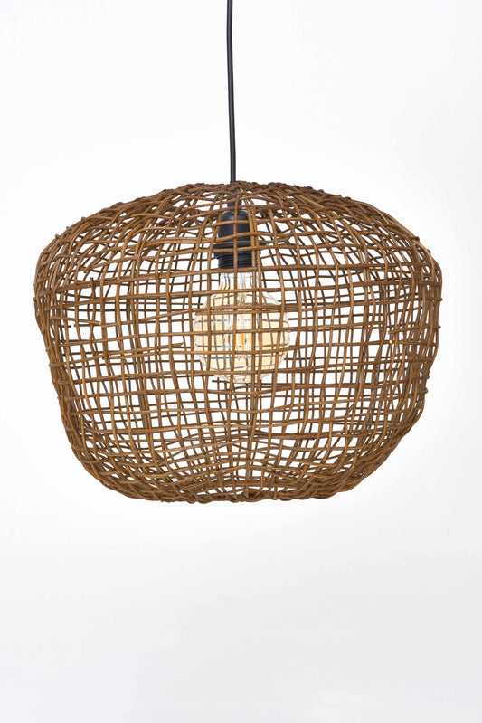 Lámpara de techo de ratán