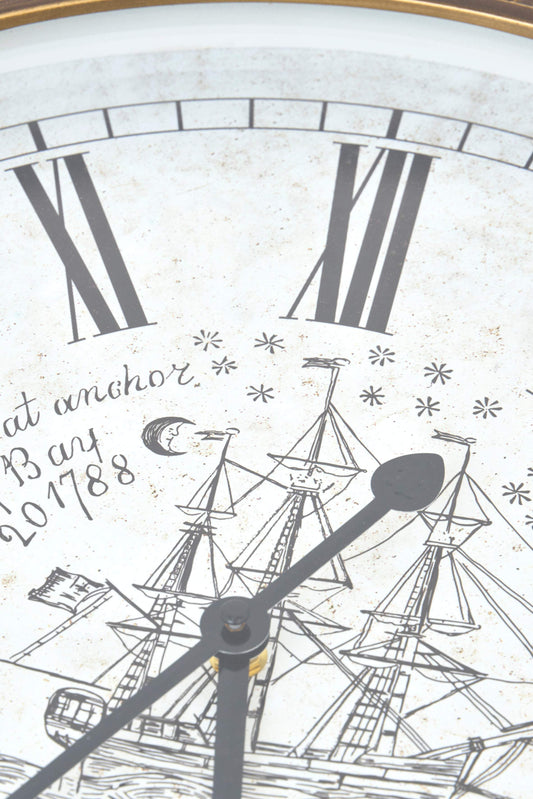 Reloj de pared náutico de aluminio