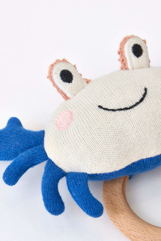 Rattle with plush crab