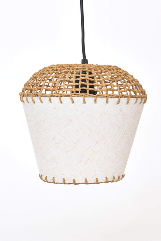 Lámpara de techo de cuerda y papel