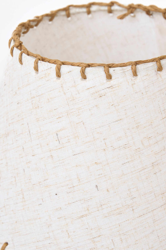 Lámpara de mesa de cuerda y papel