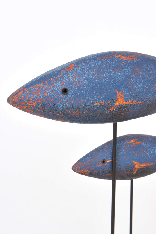 Figura decorativa peces de madera