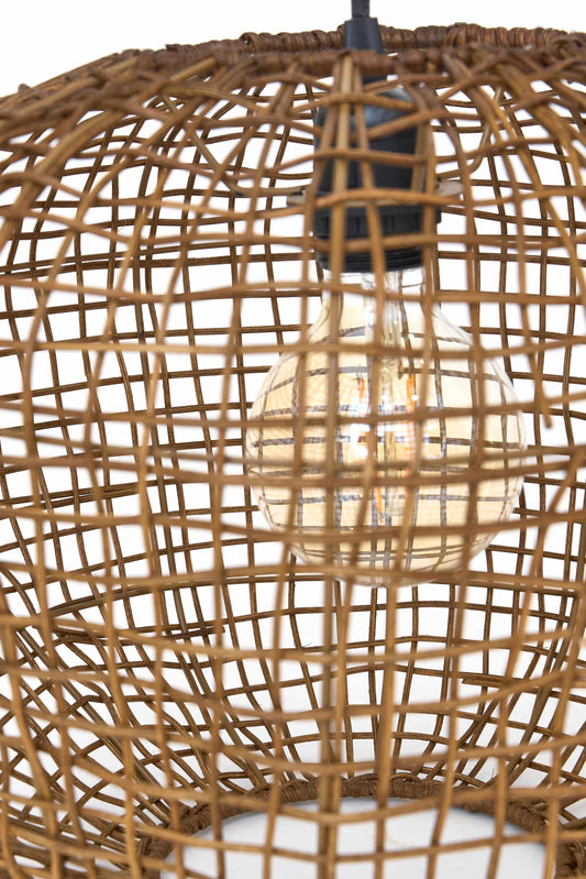 Lámpara de techo de ratán