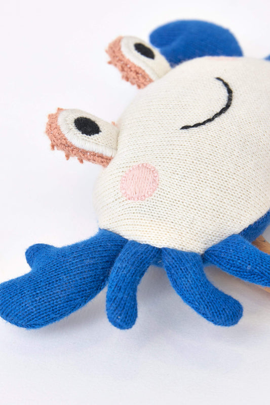 Rattle with plush crab