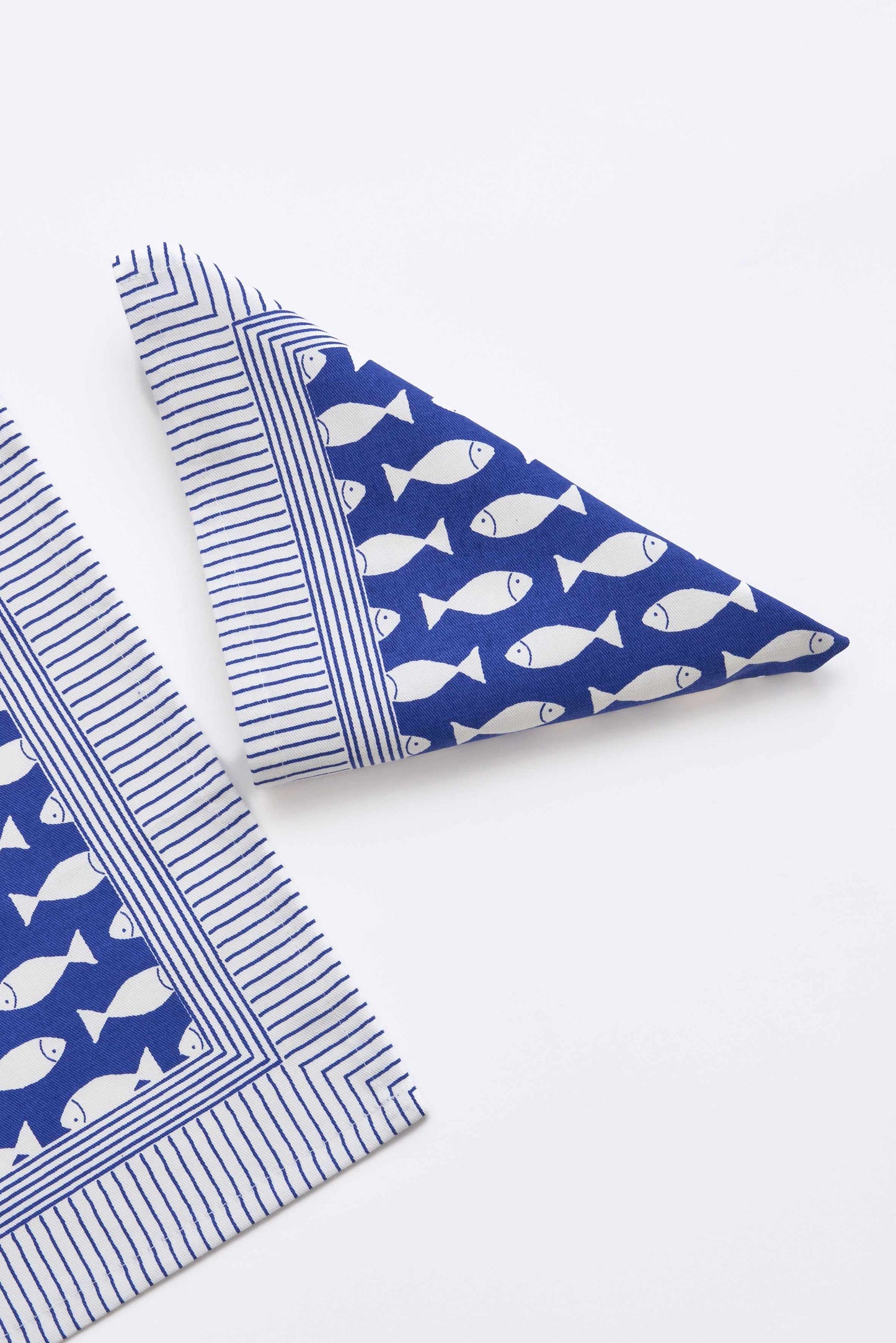 Servilletas de algodón con peces · set de 4